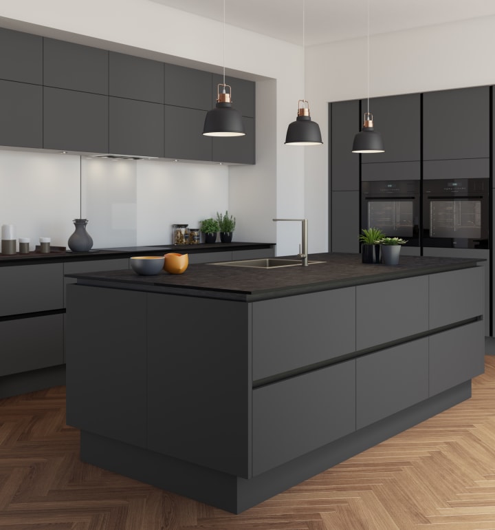 Charcoal outlet black cabinets
